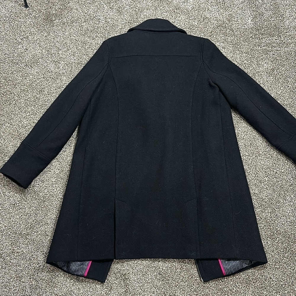 Worthington asymmetrical wool front zip coat. Black. Small. Like new. - Picture 12 of 13